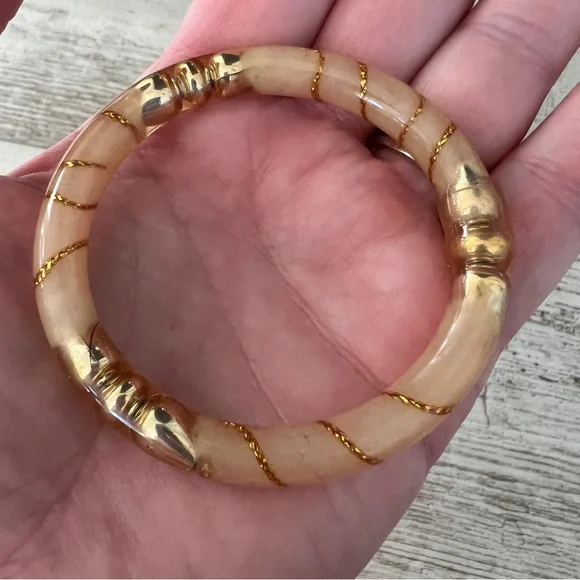 Vintage Gorgeous Elegant Gold, Black, and Green Bangle Sets - Picture 5 of 10